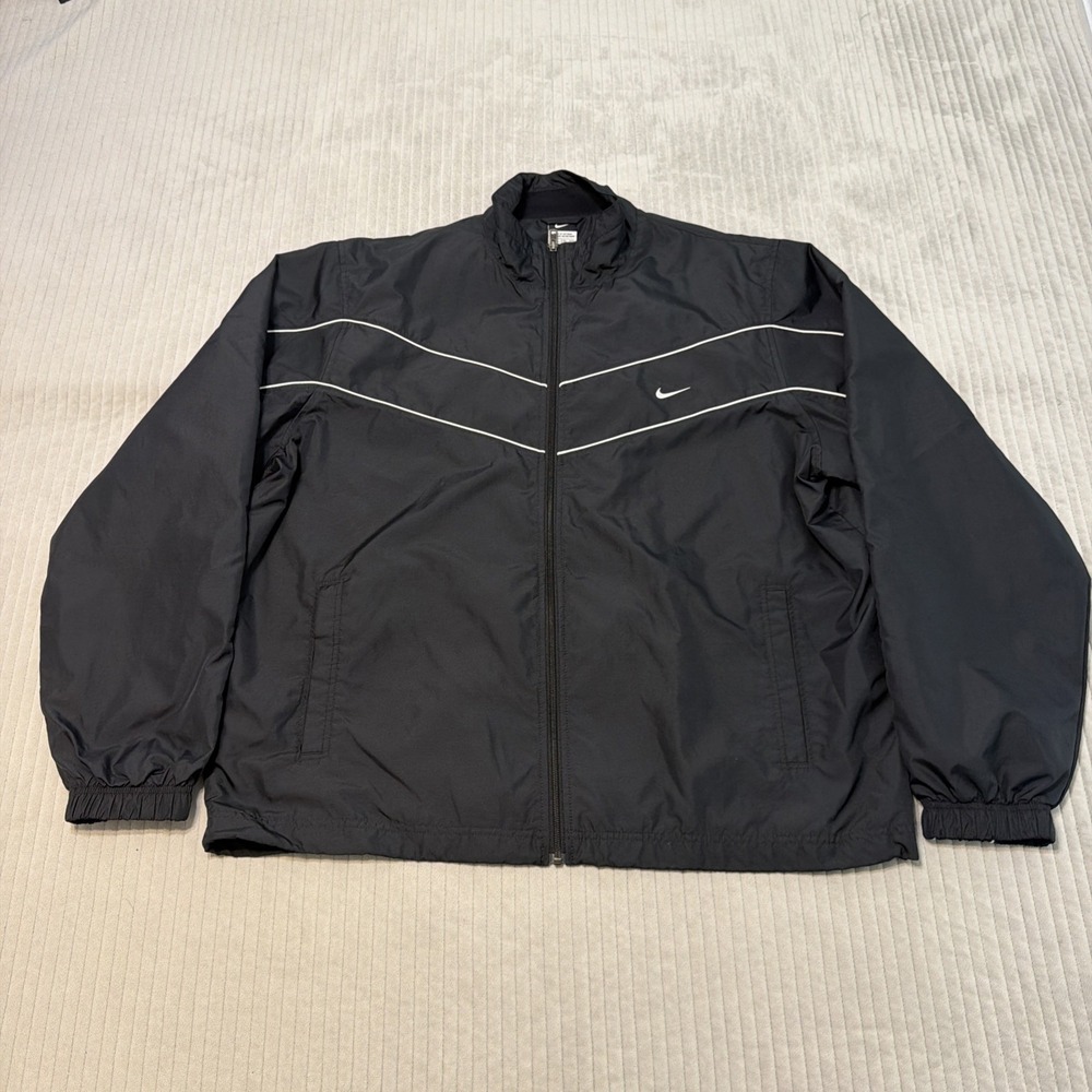 Nike Men's Full-Zip Track Jacket Black/White 2XL Polyester Woven 341569-011